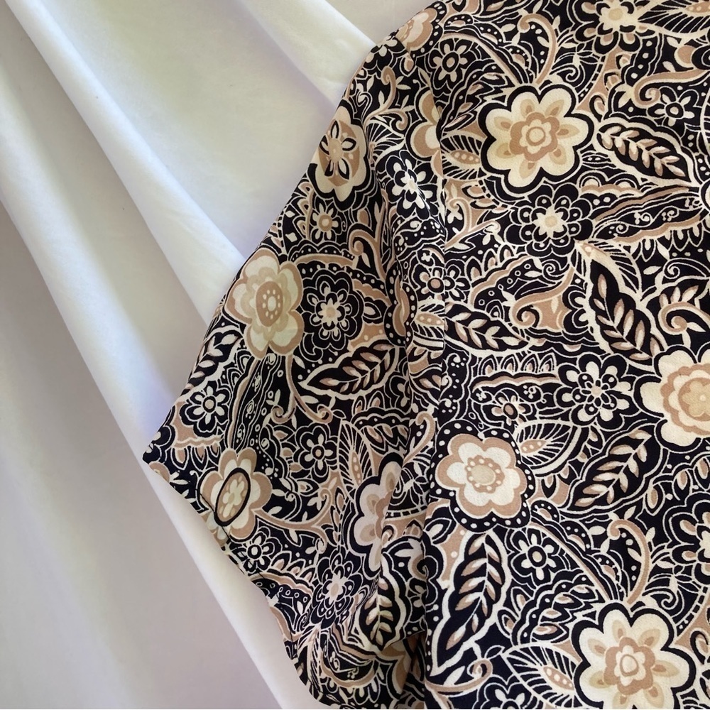Blair brown and black floral dress, size 12P - Picture 7 of 8